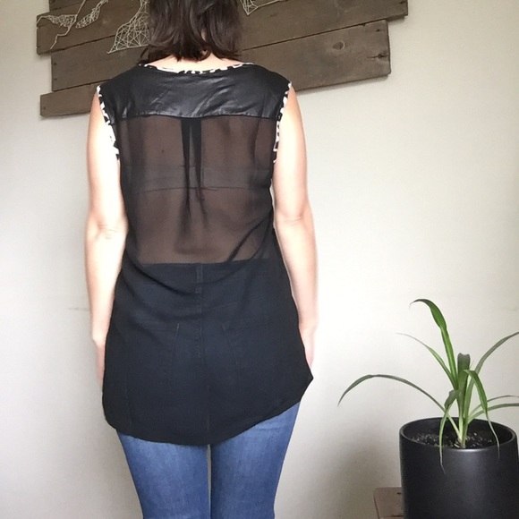 Long sheer back printed tank - Picture 5 of 6
